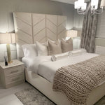 Chevron Upholstered Bed