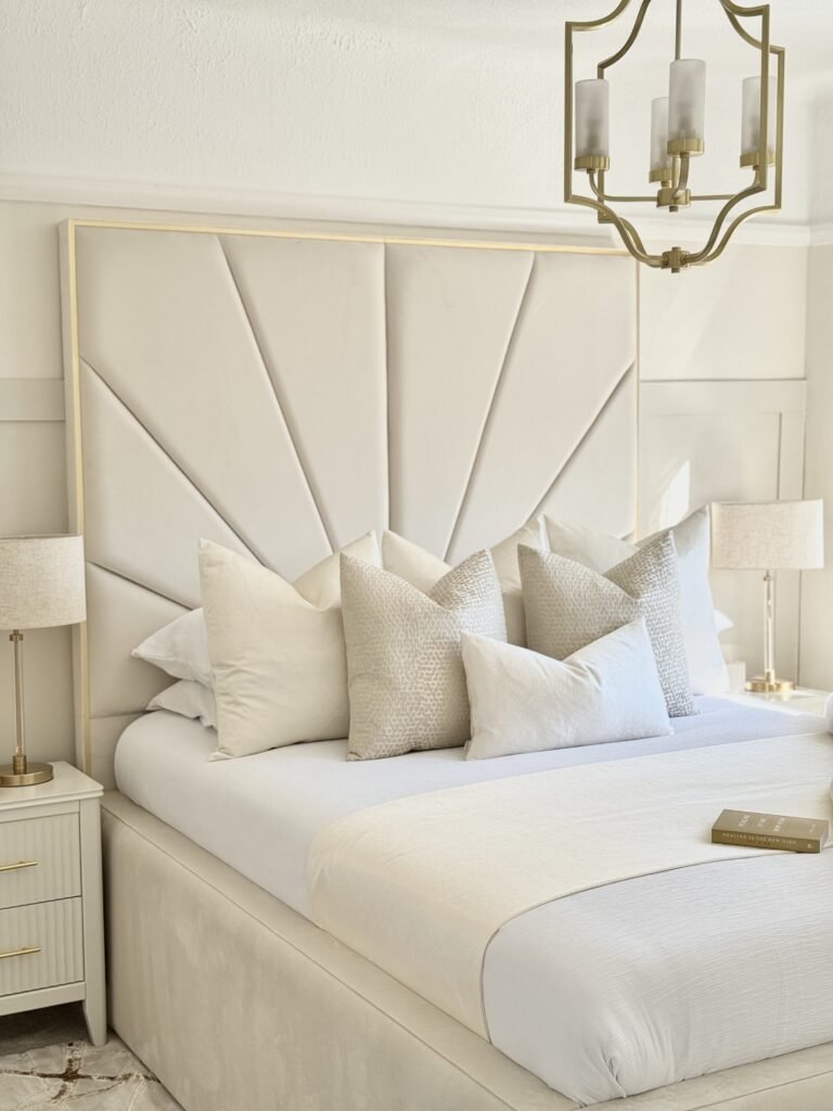 Sunburst Tall Headboard Luxury Bed