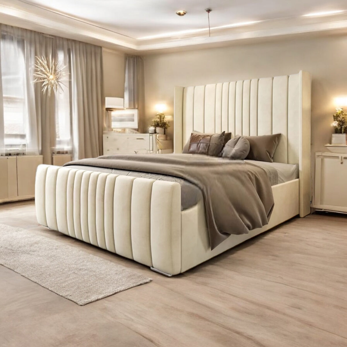 Empire Lined Winged Bed
