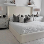 Alessia Boucle Winged Bed Frame