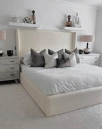 Alessia Boucle Winged Bed Frame