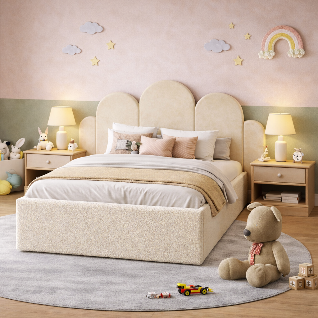Cloud Kids Bed With Wall Panels (included 3x large 3x medium panels)