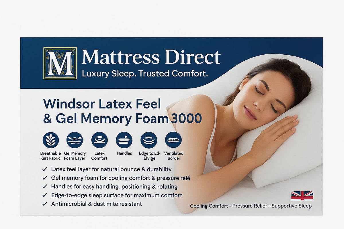Windsor Latex Feel & Gel Memory Foam 3000 - Vacuum packed In one Box