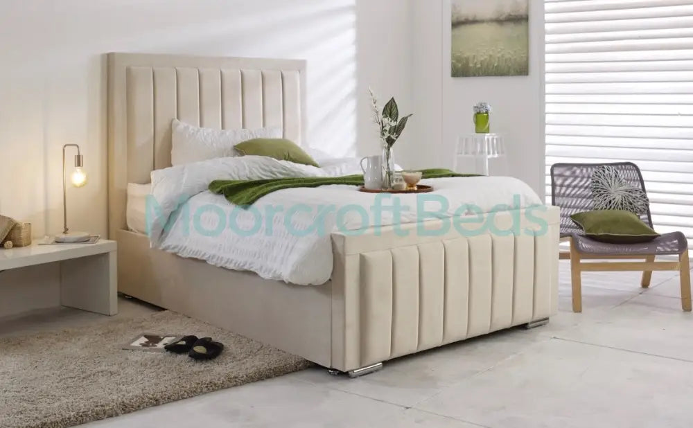 Avery Bed Frame In Grey Single / Natural