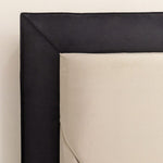 Cream Solara Sunburst Bed Headboard With Black border Zoomed