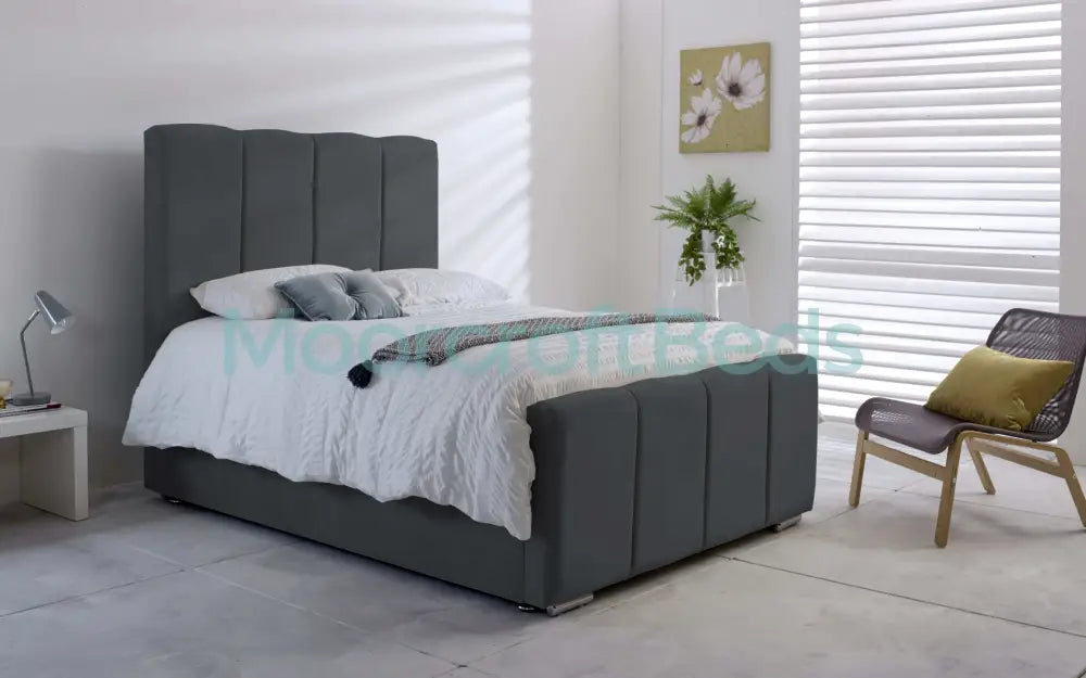 Kensington Bed Frame In Grey Double / Steel