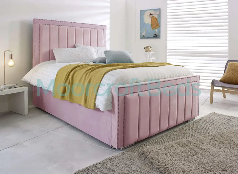 Milan Bed Frame In Pink Double /