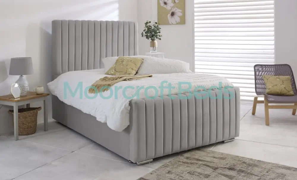 Monaco Bed Frame In Blue Single / Silver