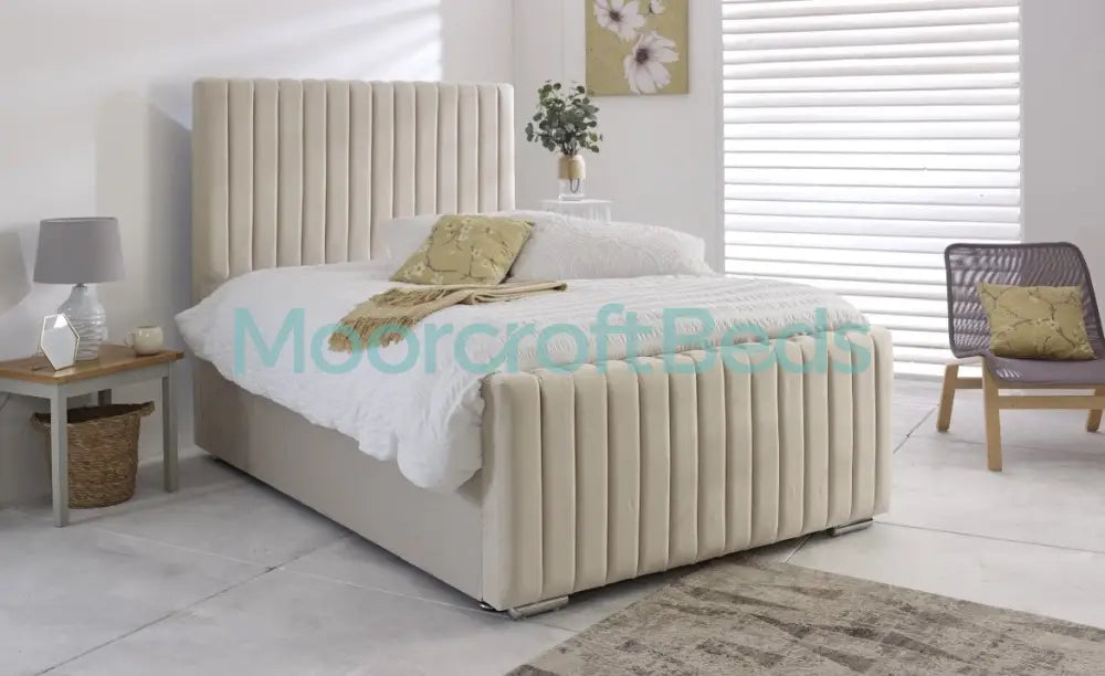 Monaco Bed Frame In Grey Single / Natural