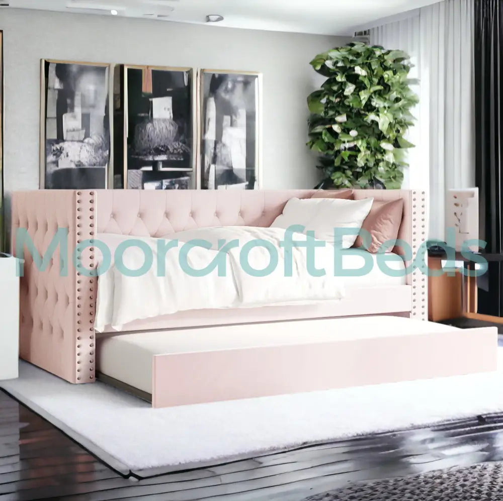 Sacha velvet daybed deals pink