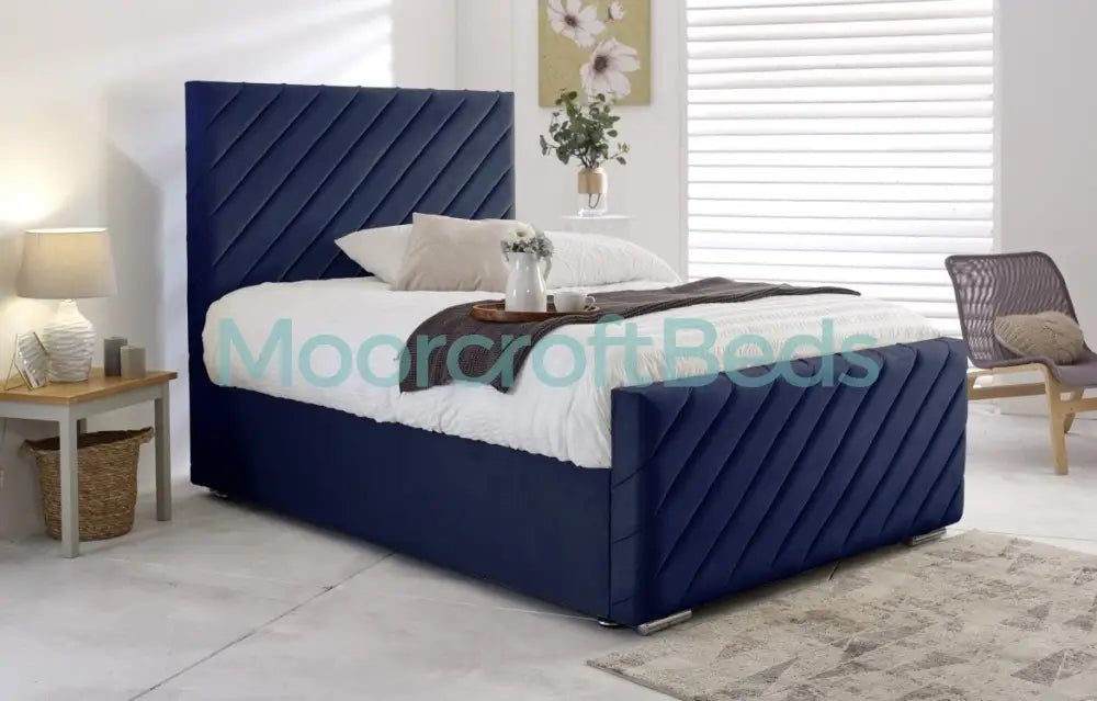 Sydney Bed Frame In Steel Single / Blue