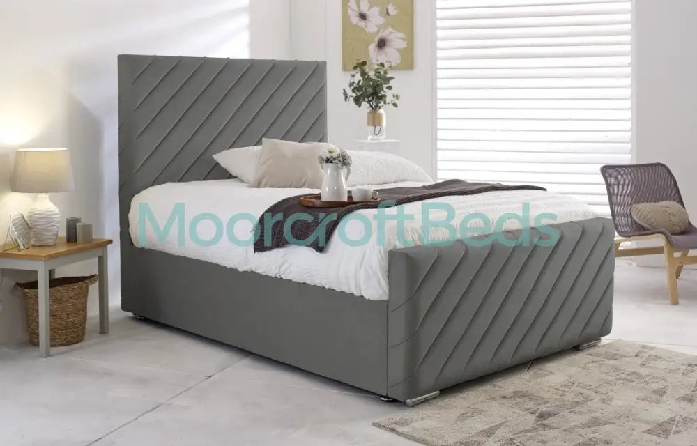 Sydney Bed Frame In Steel Single / Grey