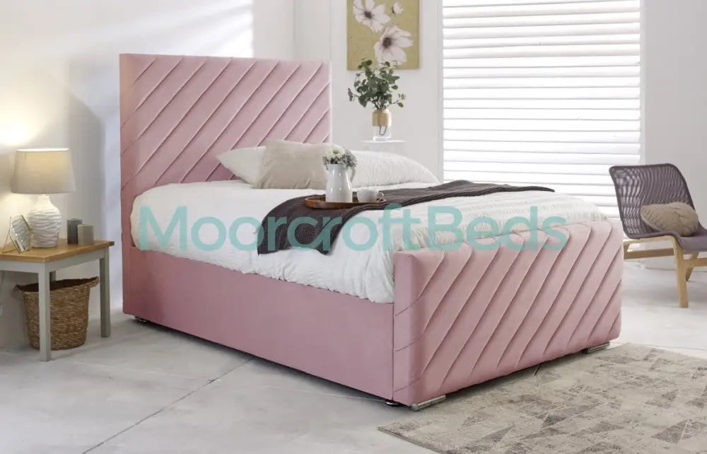Sydney Bed Frame In Steel Single / Pink